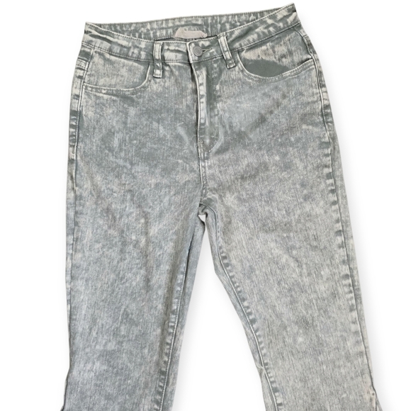 Saints & Hearts Gray Acid Wash Bell Bottoms, Size Small - Picture 3 of 9
